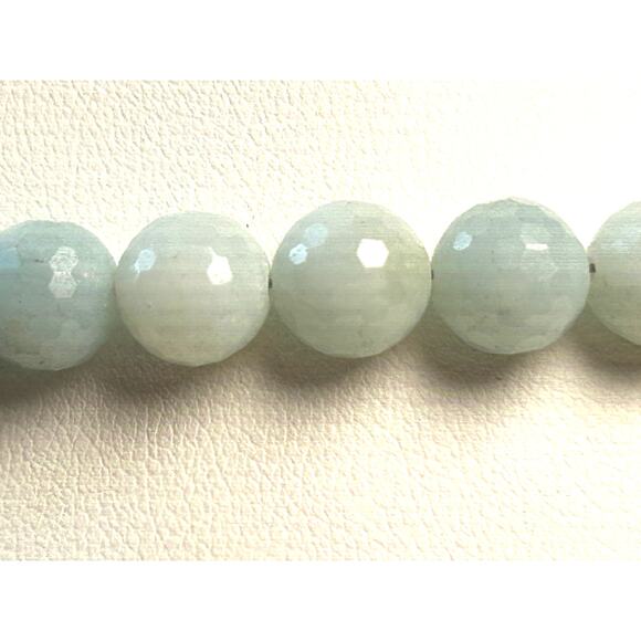 Handcrafted Aquamarine Beaded Necklace Carved Turtle Pendant Asian Symbolism - Picture 7 of 10